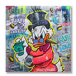 Scrooge McDuck counting cash wearing a big AP watch